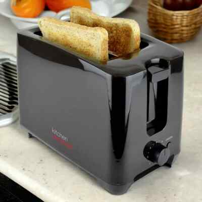 Extra breiter Schlitz Toaster von KitchenPerfected - Schwarz