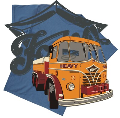 Foden T-Shirt mit LKW Illustration Classic Trucker Geschenk