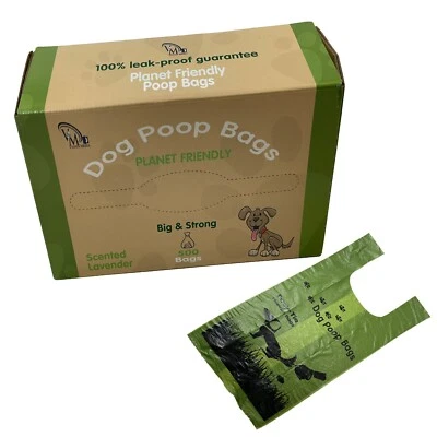 VISION MEDIA 500 Dog Poo Bags With Tie Handles - Premium Biodegradable Extra Large
