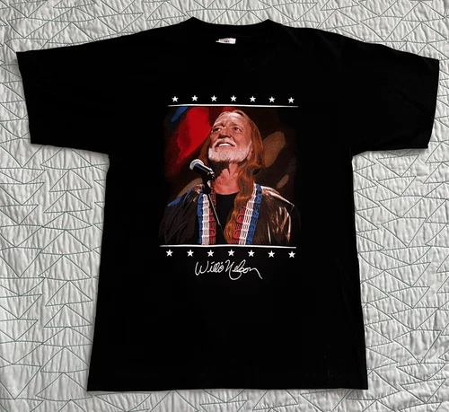 Willie Nelson Live Icon Country Vintage Shirt Single Stitch Vintage vintage concert t-shirt, vintage, size M, single stitch, B+ condition