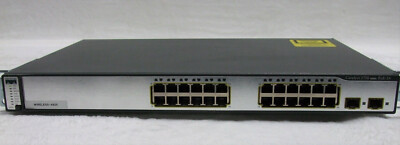 Cisco  Catalyst (WS-C3750-24PS-S) 24-Ports Rack-Mountable Switch Managed...