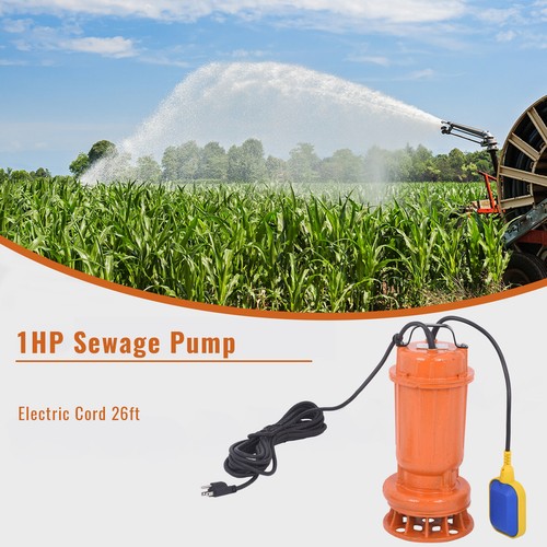 1HP Portable Cast Iron Submersible Sewage/Effluent Pump 110V 66GPM Sump Pump - Picture 6 of 7