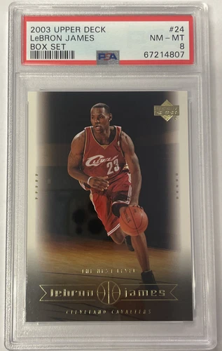 2003 UPPER DECK BOX SET #24 ROOKIE CARD LEBRON JAMES RC NM-MT PSA 8