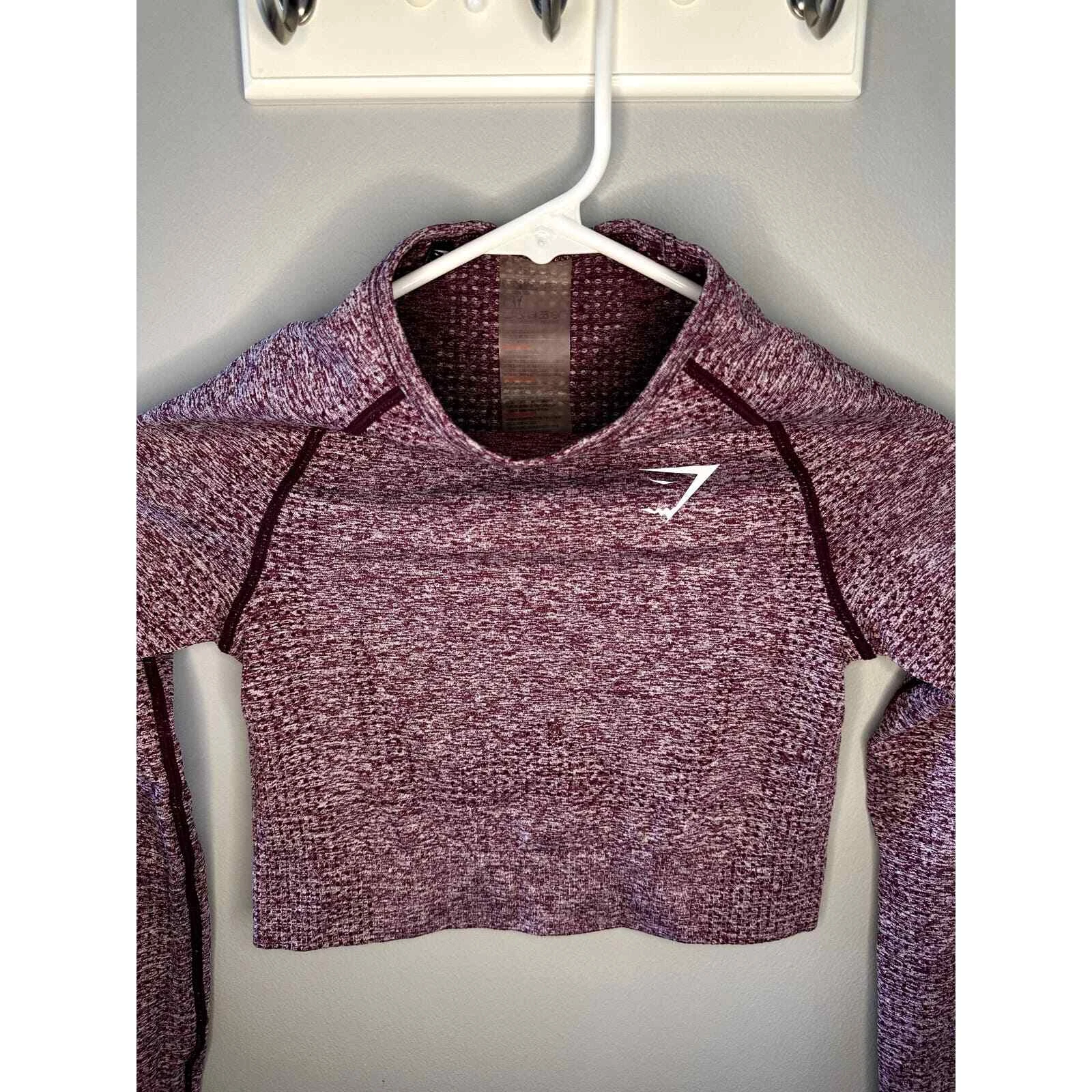 gymshark vital seamless long sleeve cropped shirt
