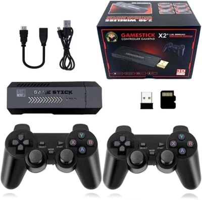 Video Game Console Retro 20000+ Games TV Stick 64G 4K HDMI 2Wireless Controller