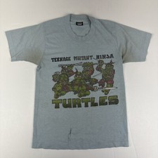Vintage Teenage Mutant Ninja Turtles Shirt Single Stitch USA Small Screen Stars
