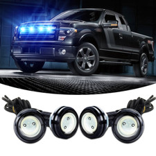 Luces azules del capó de la parrilla delantera de 4 piezas para camioneta Chevrolet C10 C20