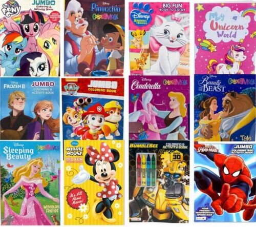 Lot of 12 Coloring Books - Boy Girl Kids No Duplicates Favorite Characters - Picture 1 of 24