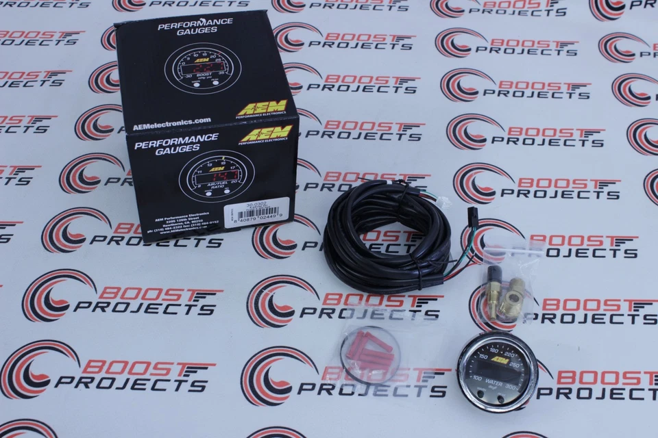 AEM X-SERIES WATER / TRANS / OIL TEMP GAUGE 100~300F / 40~150C 30-0302 - Image 4 of 4
