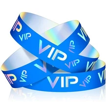 500 Pack VIP Plastic Wristbands Party Wristbands for Events VIP Custom Wristb...