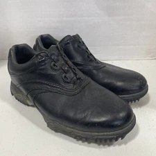 FootJoy Contour Series BOA Lacing Golf Shoes Men 11 W Black Leather Soft Spikes