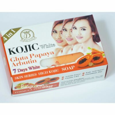 1X Kojic White Gluta Papaya Arbutin Whitening within 7 Days Soap 160 G.