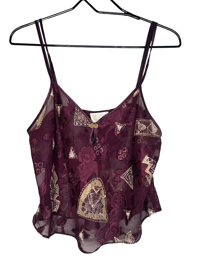 Conjunto de camisola bata lencería púrpura diosa de Tahití EE. UU. dinastía de California Foto 3 de 4