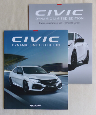 2019 Honda Civic Dynamic Limited Edition Brochure + Price List 12/2018