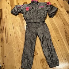 KAELIN Solar Ski Jacket And Pants Insulated Vintage 90s Womens Size Large Silver
