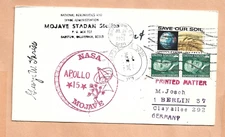 APOLLO 15 LAUNCH JUL 26,1971 BARSTOW CA MOJAVE TRACKING STA   SPACE COVER NASA