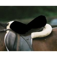Sattelsitzbezug englisch dichtem und strapazierfähigem Merino Lammfell schwarz M