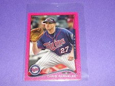 2014 Topps CHRIS PARMELEE #518 Pink Mini Variant/25 TWINS - Baltimore ORIOLES