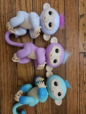 Lot of 3 Fingerlings Wowee Monkey Purple Interactive