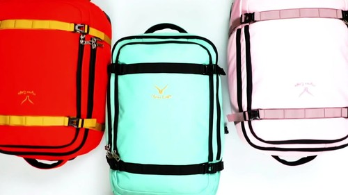 Hynes Eagle 22 in Rolling Backpack Carry-on Trolley Luggage Suitcase Laptop Bag - Video 1 of 1