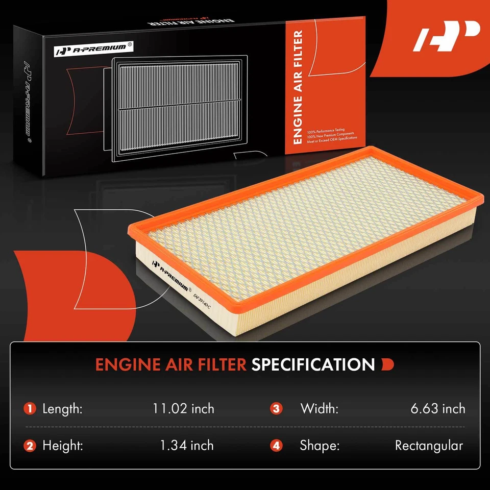 2Pcs Engine Air Filter for Blazer Express 1500 GMC Yukon Pontiac Firebird Chevy — 第 2/4 张图片