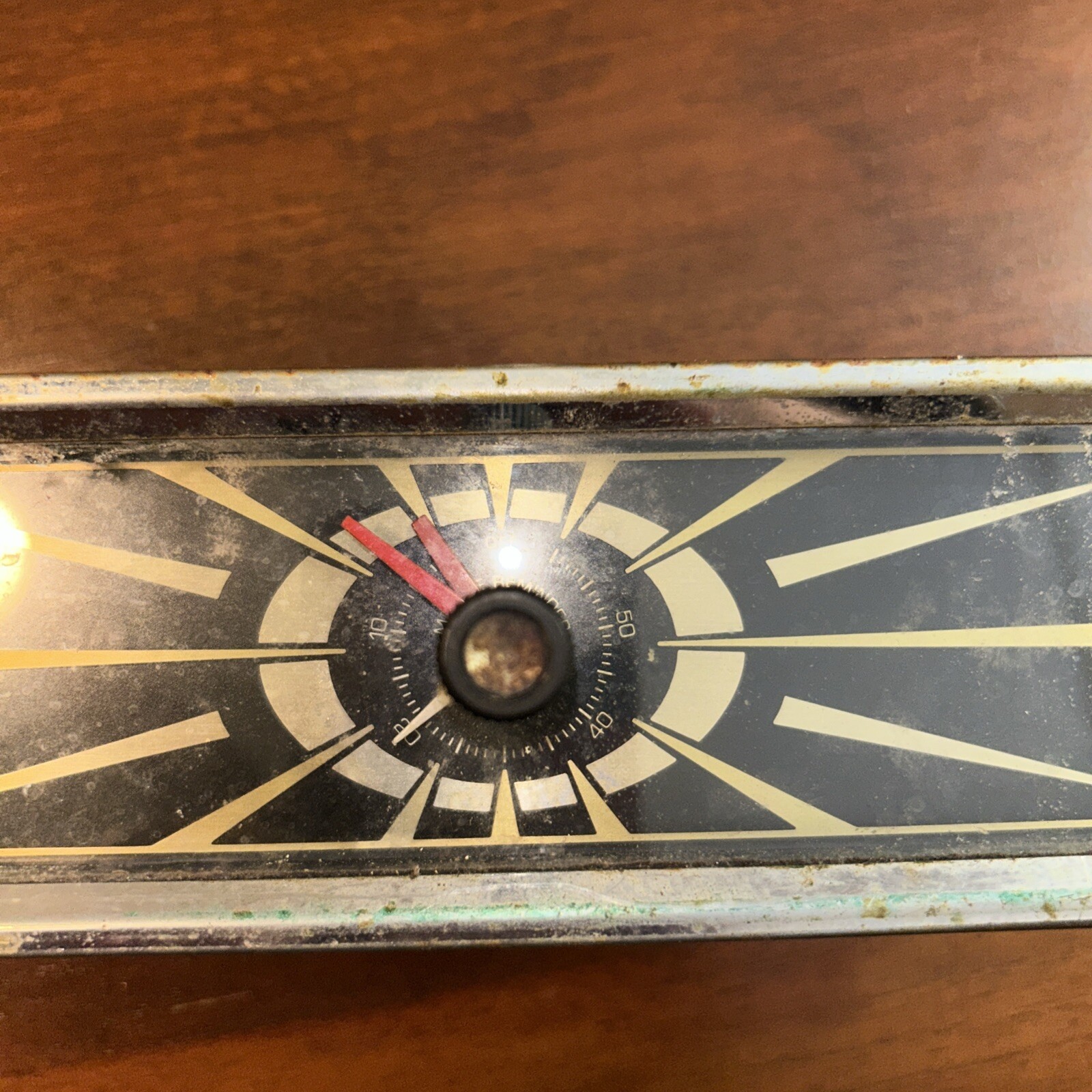 Vtg Range Clock And Timer M003B 3QW 120 VAC MCM Features Range Gold Black Red