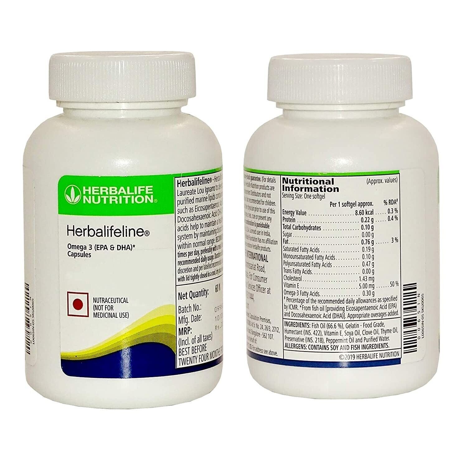 Herbalife Herbalifeline 60 Softgels With Omega3 Fatty Acids Pure Herbal eBay