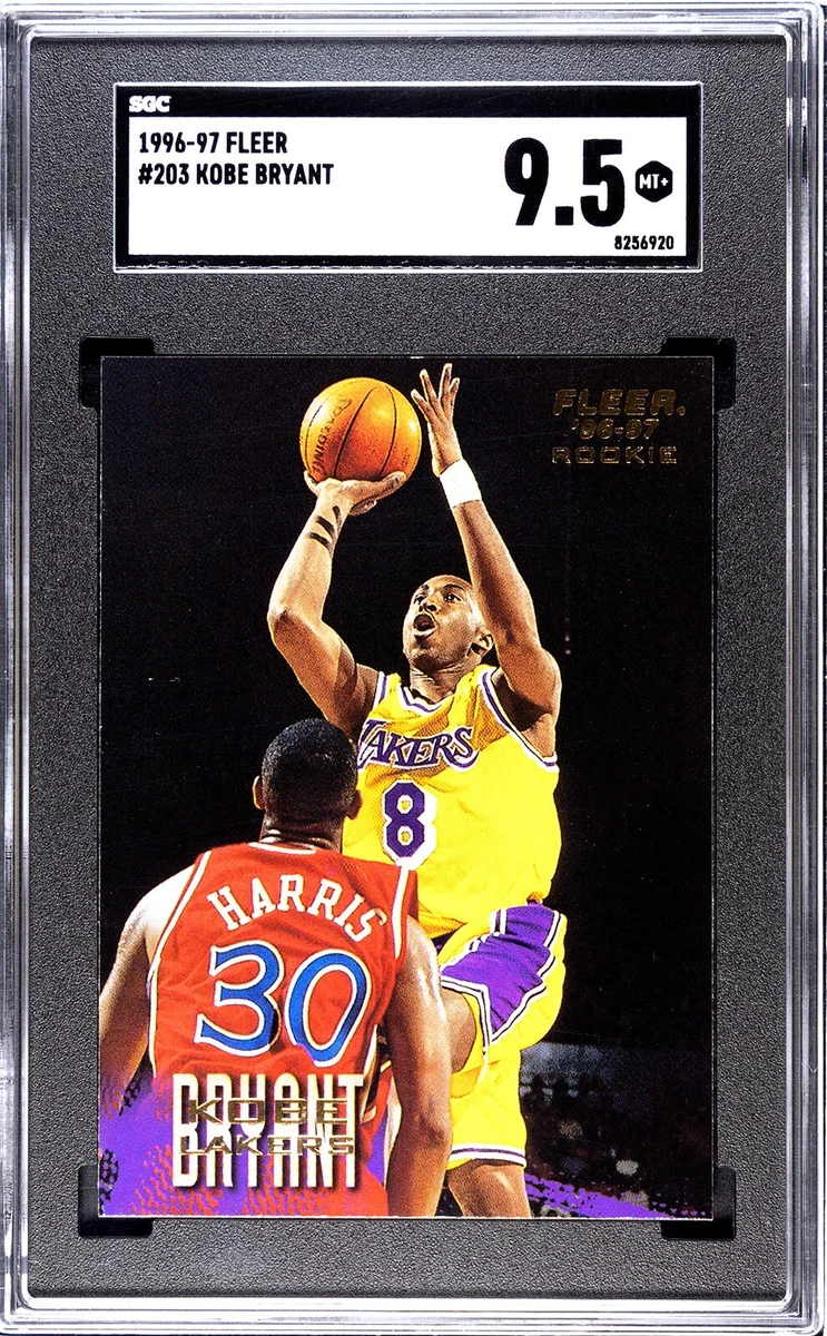 Fleer Kobe Bryant Grade 9.5 Basketball Rookie Sports Trading Cards