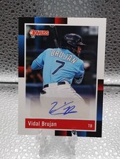 Vidal Brujan 2022 Donruss 1988 Retro Silver Holo Rookie Auto #R88S-VB Rays RC