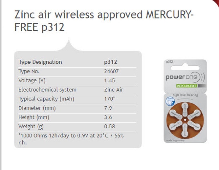 30 PowerOne Mercury Free Hearing Aid P13 Batteries Size 13 Super Fresh