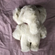 Vintage Plush Stuffed Animal - Elephant - REAL RABBIT FUR - Thorens Music Box