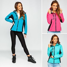 Softshelljacke Übergangsjacke Windjacke Sport Kapuze Motiv Damen BOLF Soft Shell