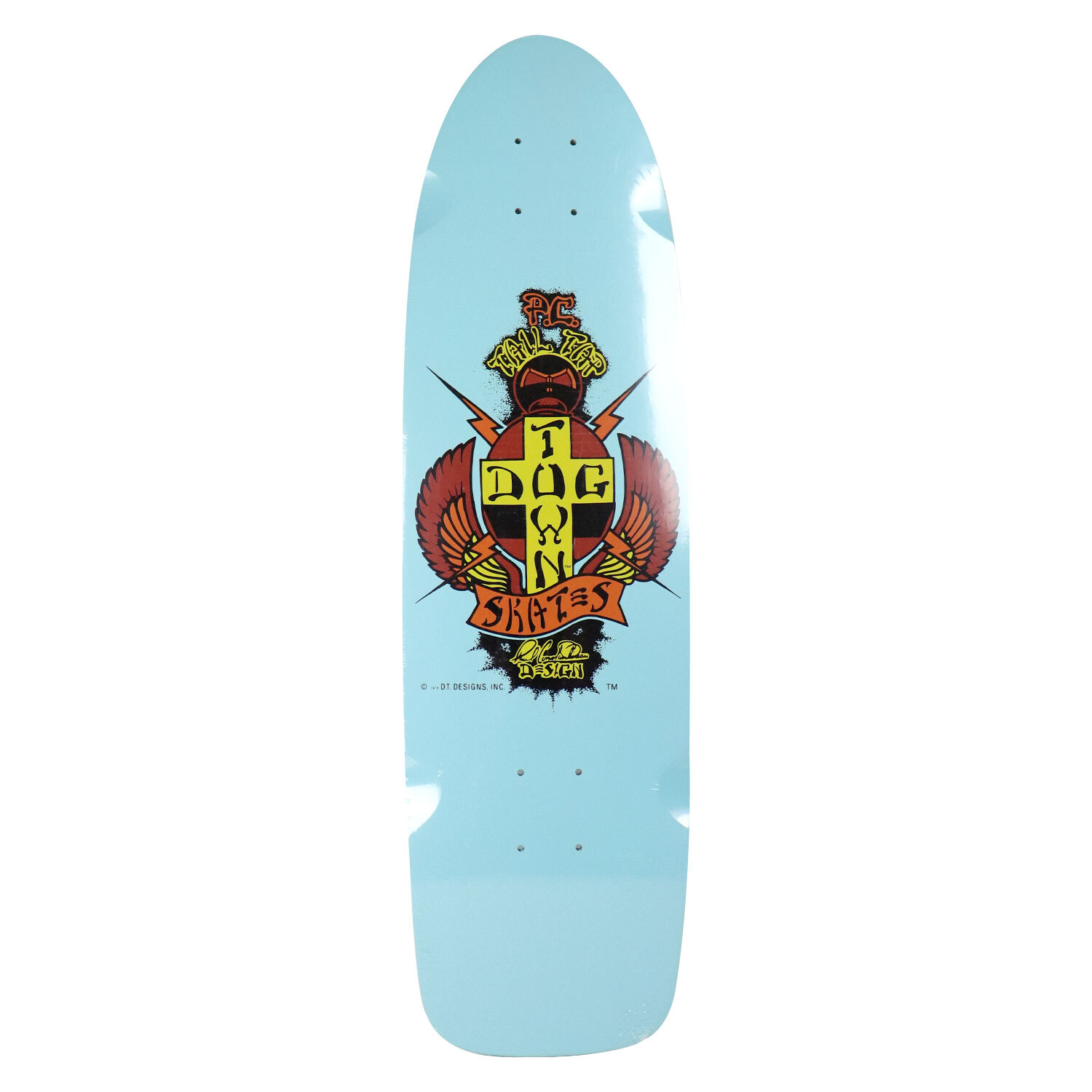 Dogtown Old School Skateboard Deck PC Tail Tap Classic Blue 8.37" x 30" with Gr