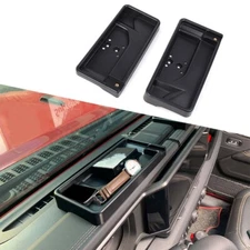 2xCenter Console Dash Tray Change Storage Box Organizer For Wrangler JL JT 2024+
