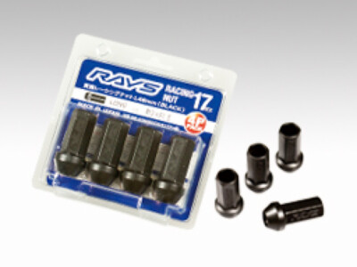 Rays 17 Hex L48 Racing Nut For 12x1.5 - Black (4 Pieces)