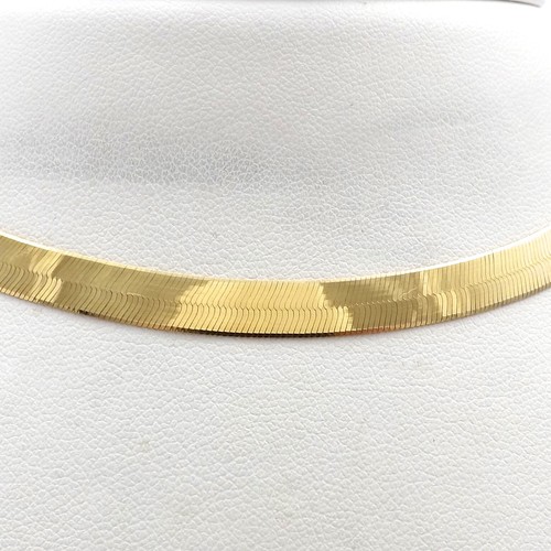 10K Gold Italy Herringbone Link Mirror 