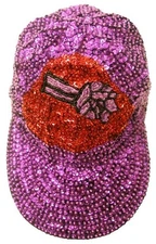 Sequin Baseball Cap Red Hat Society ( Adult-Unisex)