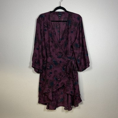 Torrid 3 Whimsigoth Floral Skulls Apron Wrap Tunic Blouse Tattoo Print Goth Punk