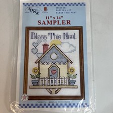 Jack Dempsey 11 x 14 Sampler Bless This Nest Stamped For Embroidery Cross St