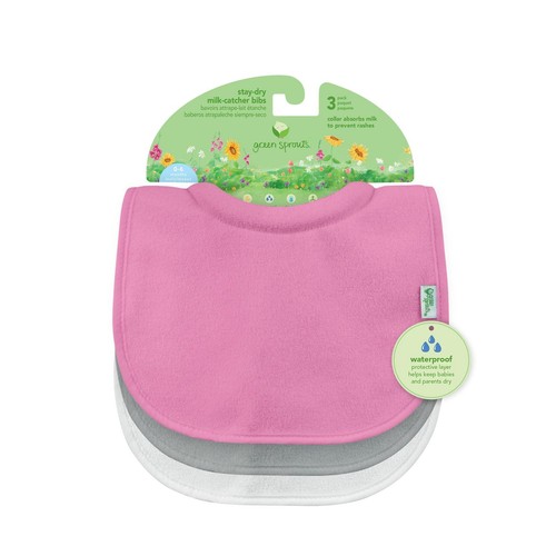 Stay-Dry Milk Catcher Bibs (6 Pack) | Collar absorbs Milk to Prevent rashes |...