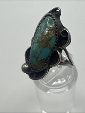 Navajo 925 Sterling Silver Turquoise Ring Size 6