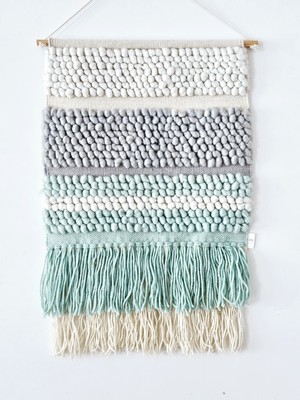 Bella Lux Woven Wall Hanging 30×21 in | Handcrafted Wool Cotton Boho Decor