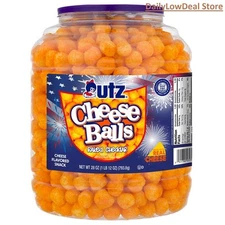 Utz Cheeseball Barrel, 28 Oz. Made with Real Cheddar Cheese, Gluten Free