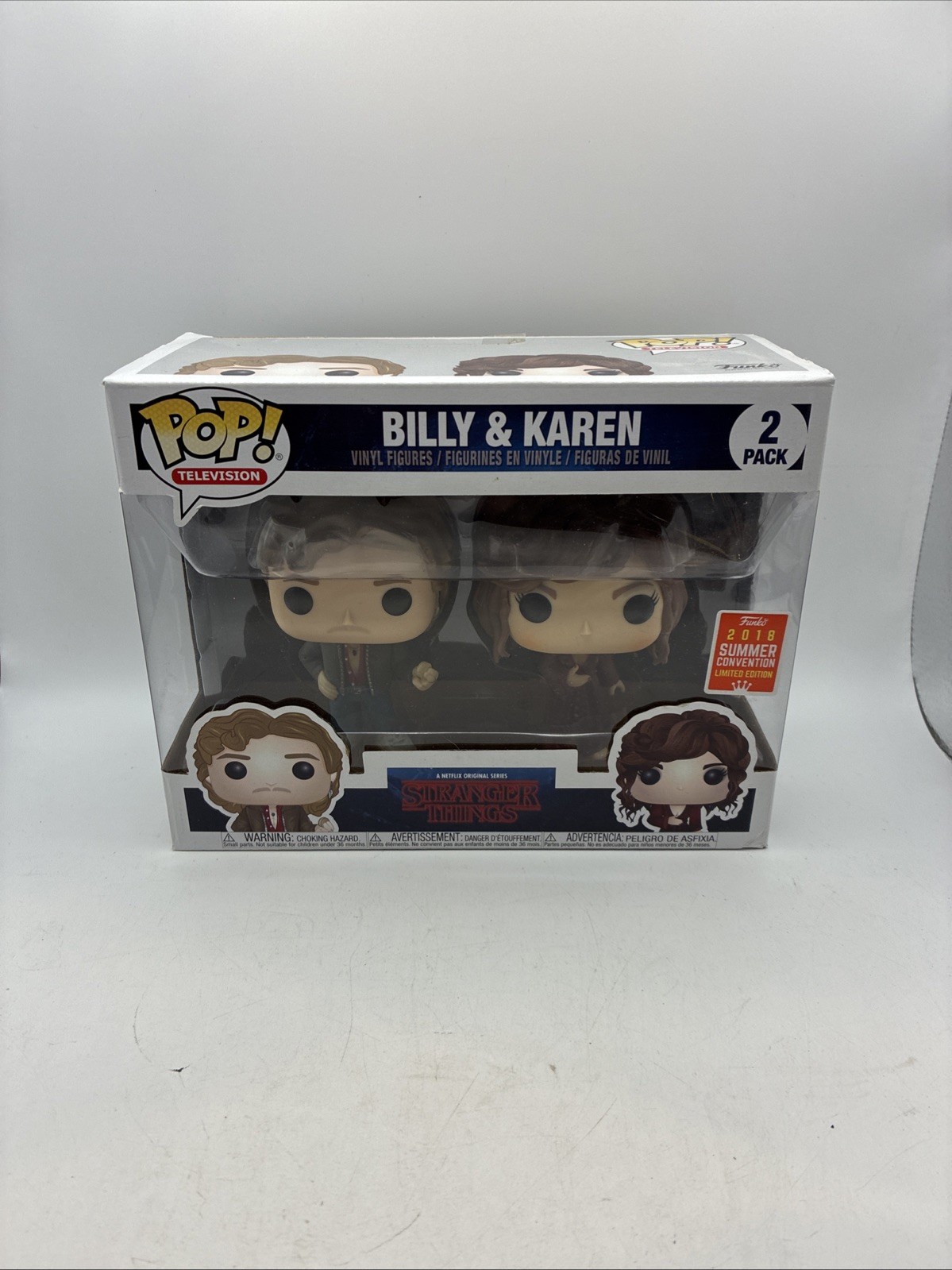 Funko POP 2-Pack Billy & Karen Stranger Things 2018 SDCC Exc