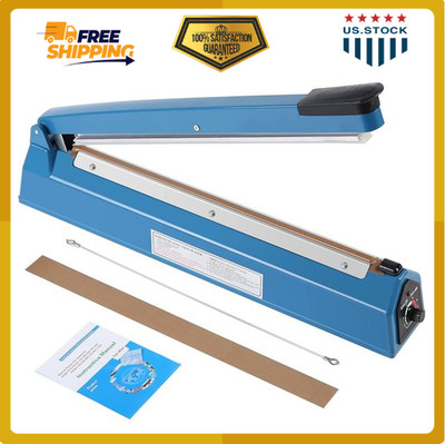 16-Inch Impulse Heat Sealer Manual Bag Sealing Machine with Extra Element