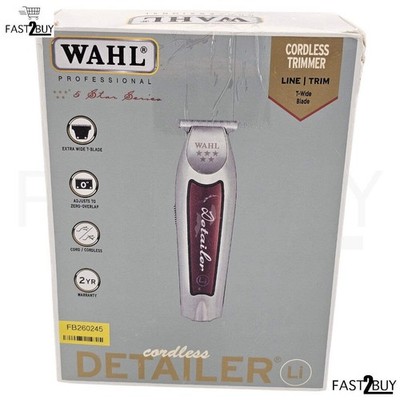Wahl Cordless Detailer LI Haartrimmer T-Klinge Kanten Präzision Stecker UK