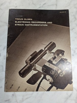 #76 TINIUS OLSEN ELECTRONIC RECORDERS STRAIN SALES BROCHURE LITERATURE CATALOG