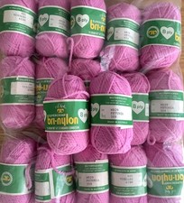 17x 25gm balls St Marks 8 ply Bri Nylon knitting yarn - Petunia
