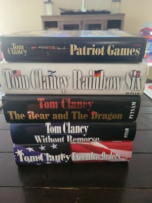 Tom Clancy 5 Book Lot - Patriot Games Rainbow Six Executive Orders Bear Dragon