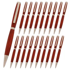 Slimline Pen Kit, Satin Nickel Finish, 20 Pack, Legacy Woodturning